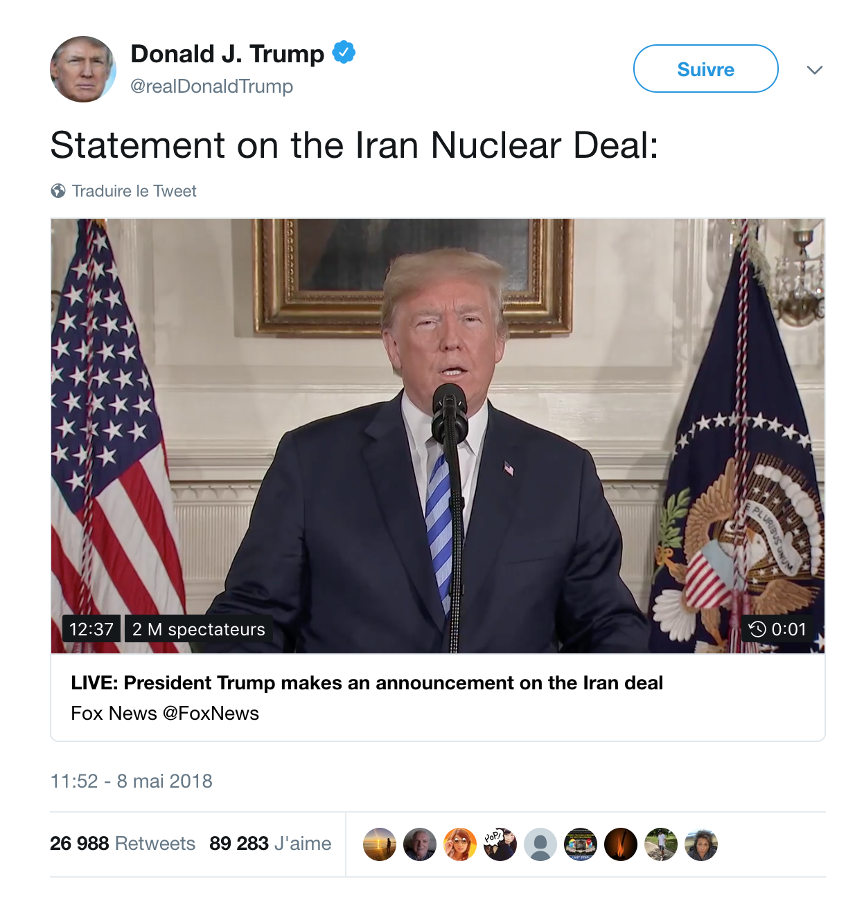 Tweet Trump-Iran